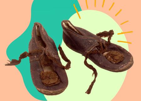 A pair of brown shoes