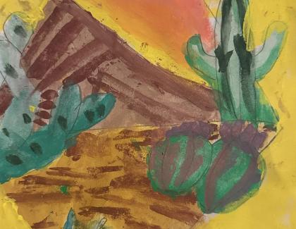 Painting of cactus