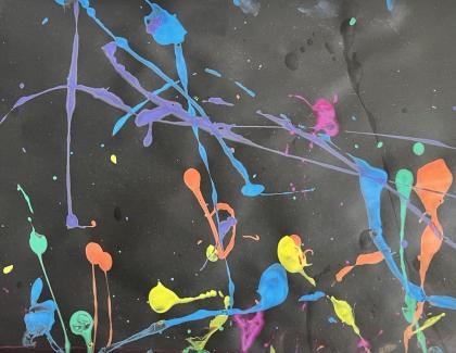 Colourful abstract painting