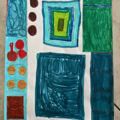 Berti's colourful artwork