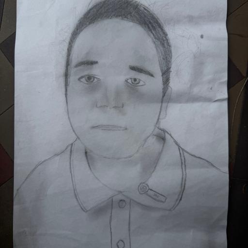 Drawing of self-portrait