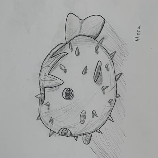 Drawing of a puffer fish